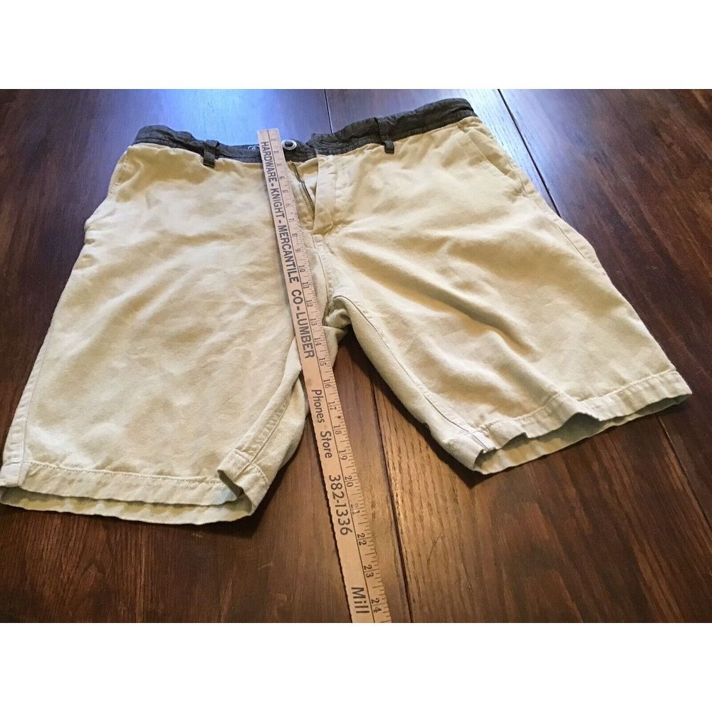 Volcom‎ Men's Size 34 Two Tone Tan And Black Casual  Cotton  Blend Shorts